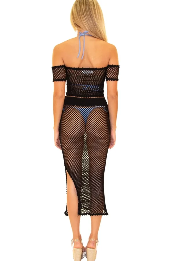 Kylie' Cotton Mesh Crop Top