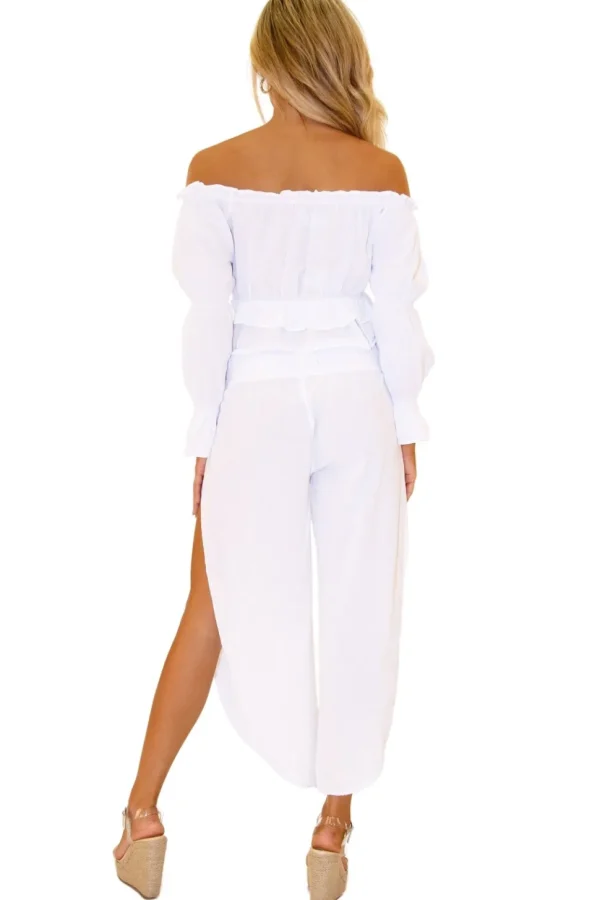 Lexi' Puffed Sleeve Top White