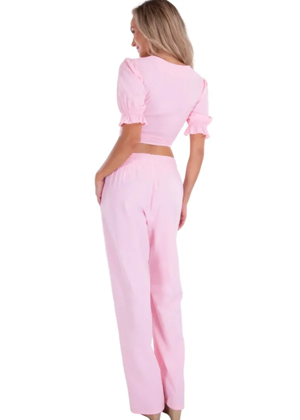Lucy' Tie Front Crop Top