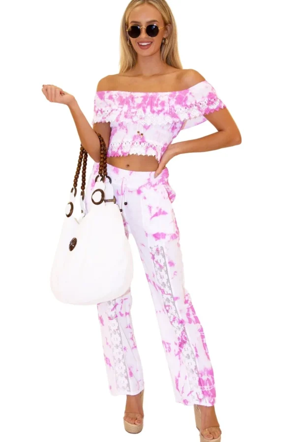 Magnolia' Crochet Front Detail Pants