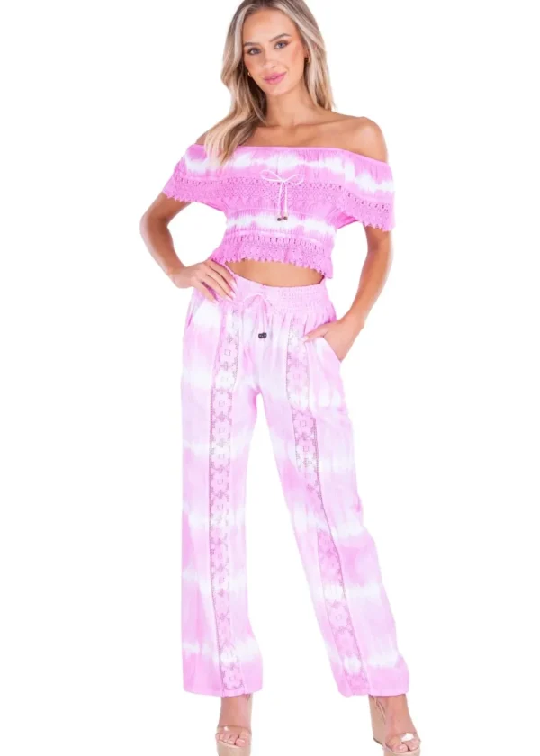 Magnolia' Crochet Front Detail Pants