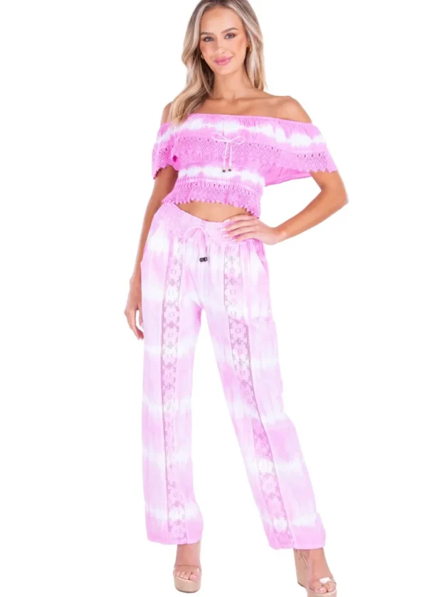 Magnolia' Crochet Front Detail Pants