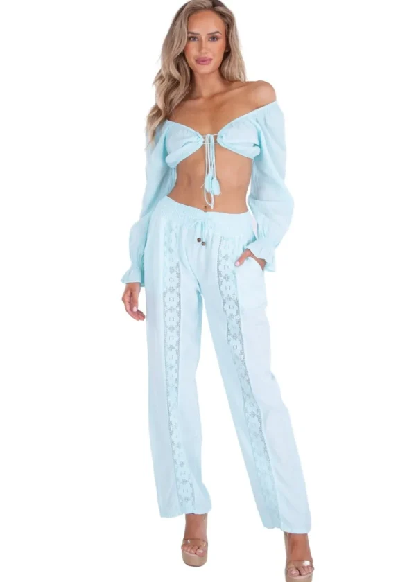 Magnolia' Crochet Front Detail Pants