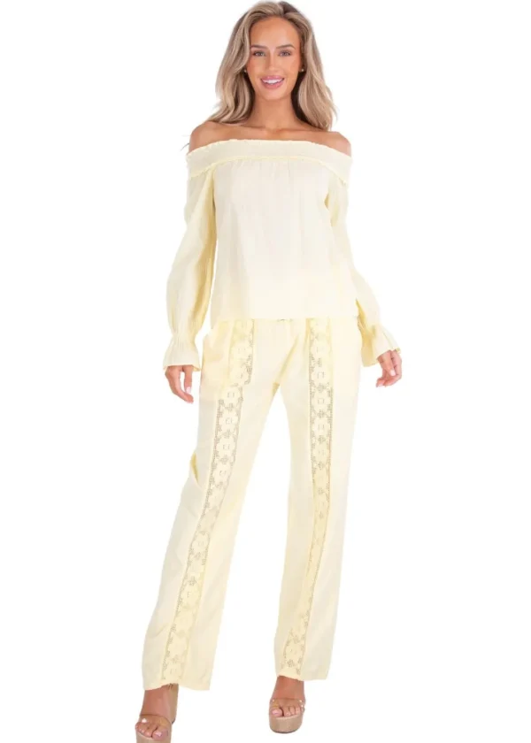Magnolia' Crochet Front Detail Pants