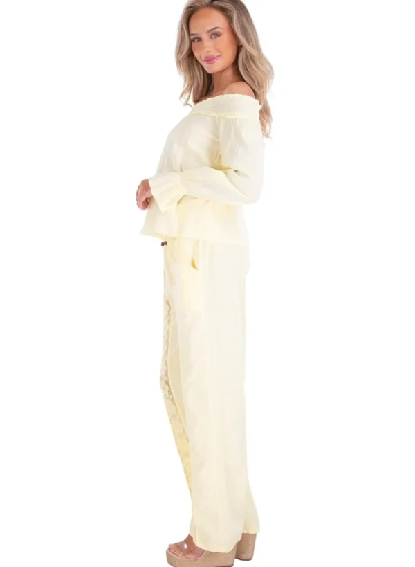 Magnolia' Crochet Front Detail Pants