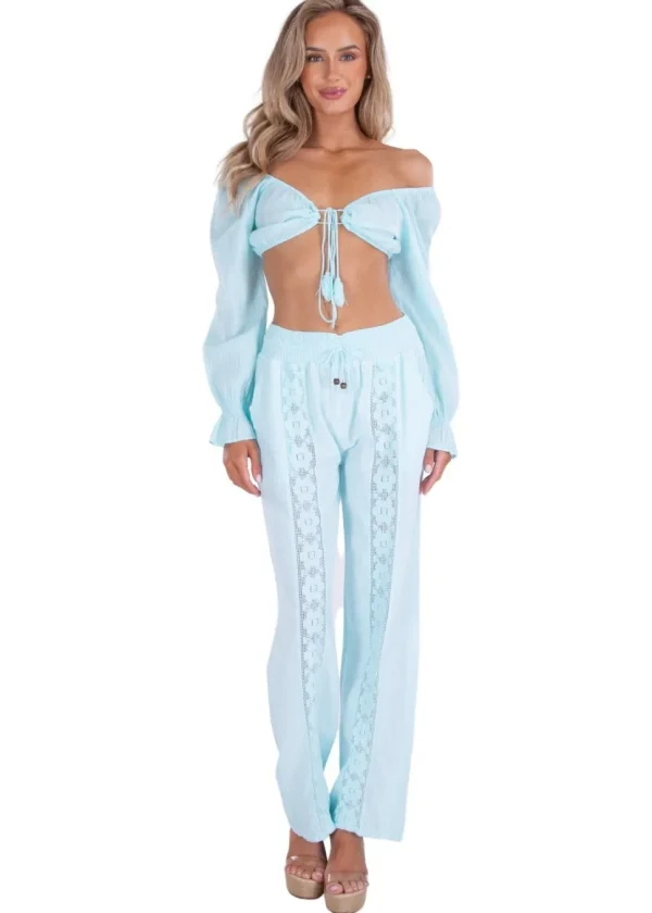 Magnolia' Crochet Front Detail Pants