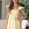 Malia' Ruffle Shoulder Mini Dress