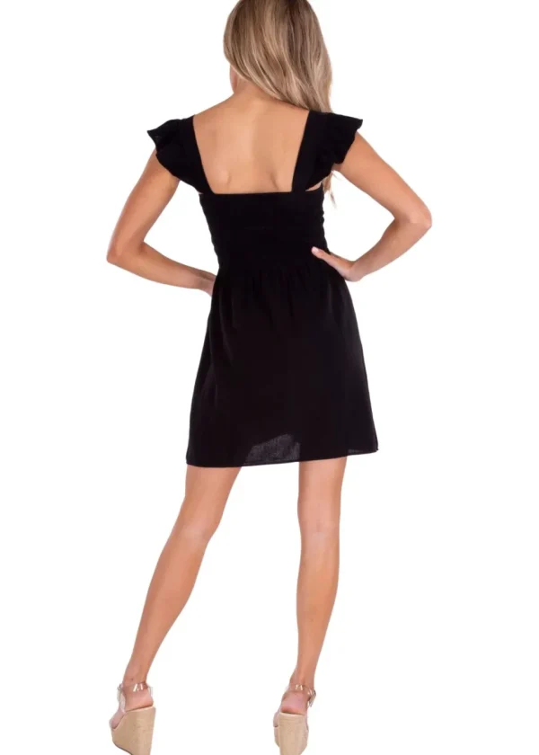 Malia' Ruffle Shoulder Mini Dress