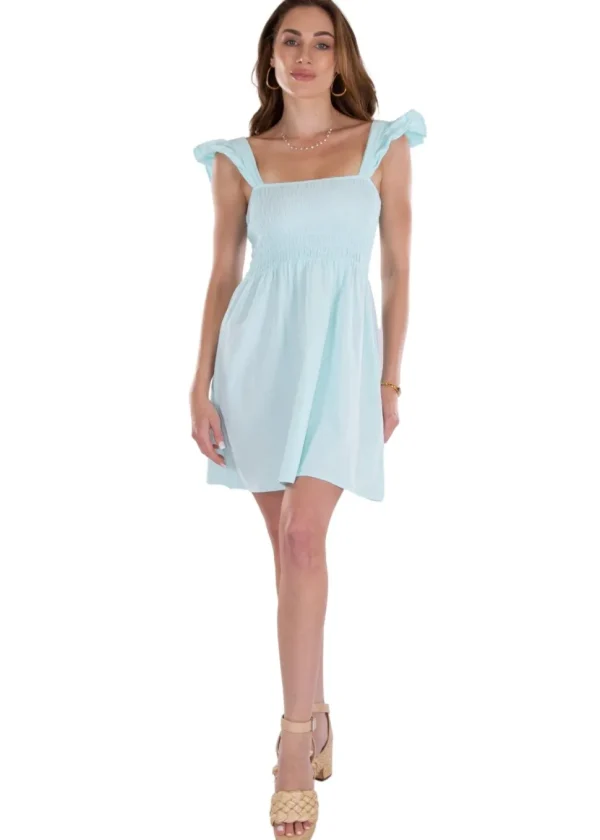 Malia' Ruffle Shoulder Mini Dress
