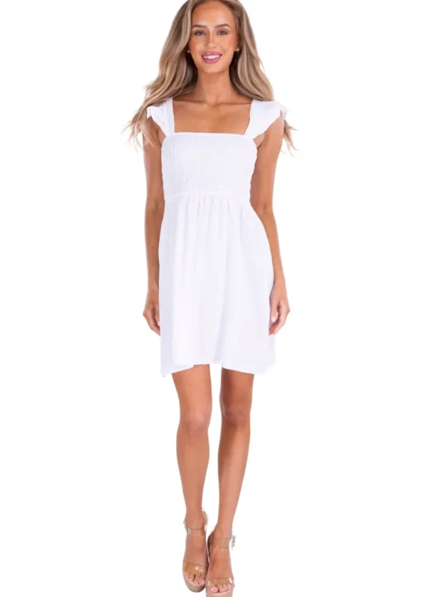 Malia' Ruffle Shoulder Mini Dress