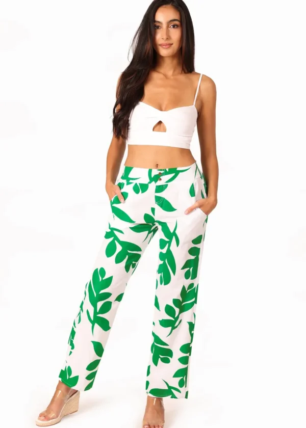 Mallory' Flare Cotton Pants Print