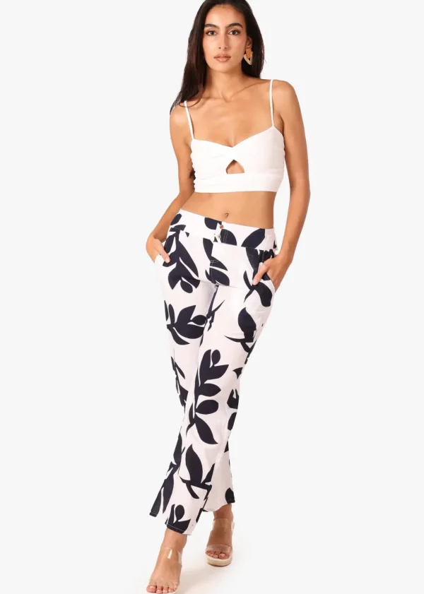 Mallory' Flare Cotton Pants Print