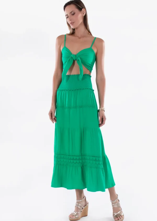 Mara' Cotton Tie Front Top