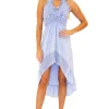 Marie' High Low Midi Dress Blue