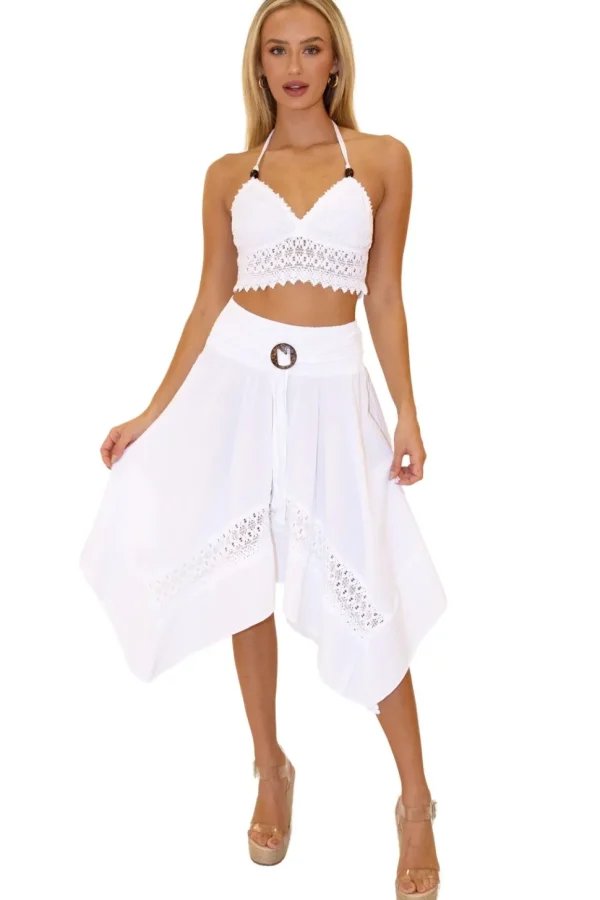 Melody' Flowy Skirt White
