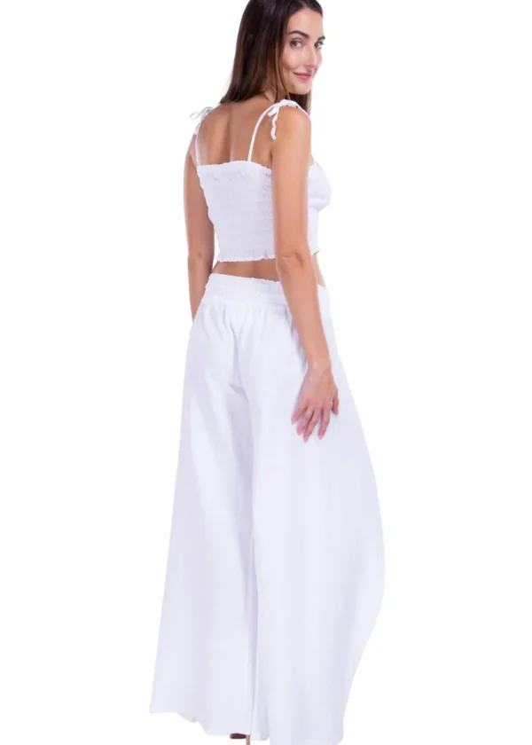 Mia' Shirred Tube Top White