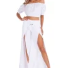 Mikayla' Front Split Flare Pants