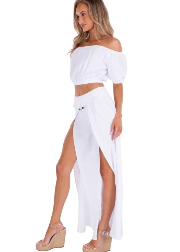 Mikayla' Front Split Flare Pants