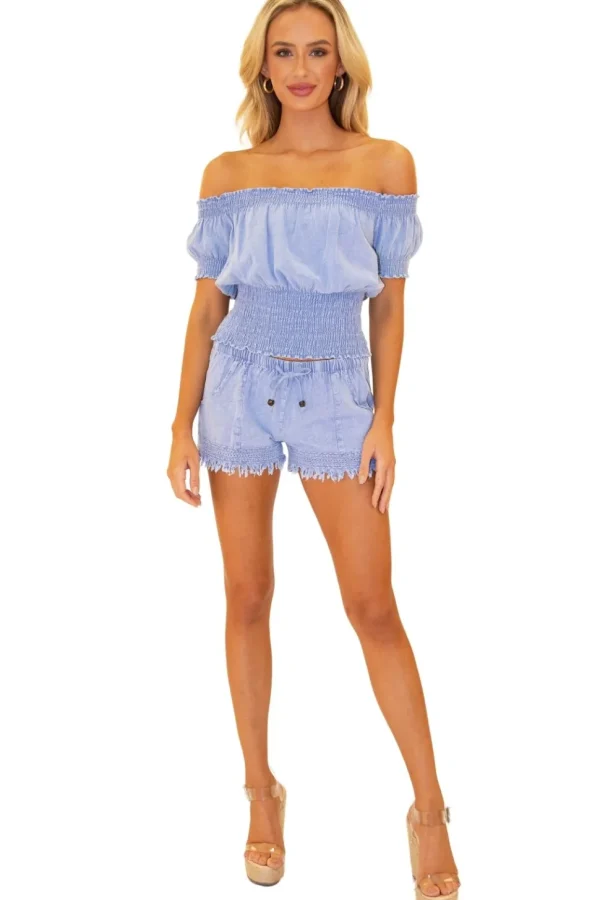 Mila' Fringe Hem Shorts
