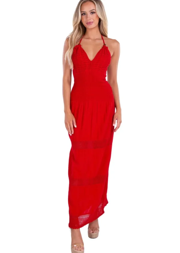 Miranda' Halter Maxi Dress