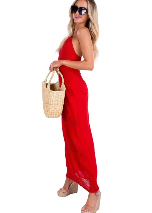 Miranda' Halter Maxi Dress