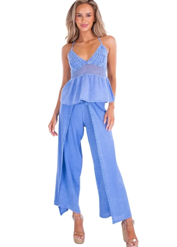 Mona' Crochet Cut Out Top