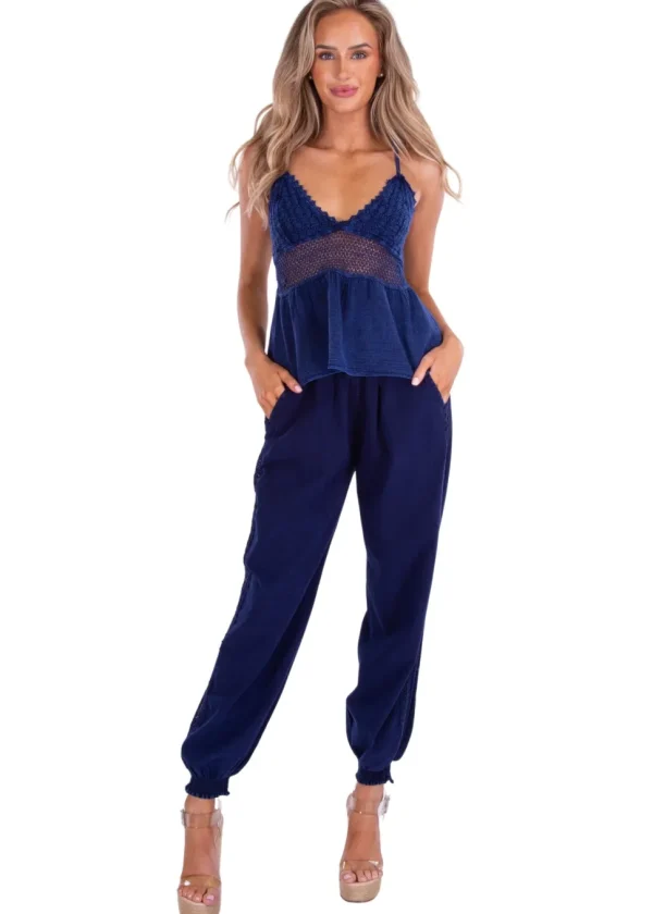 Mona' Crochet Cut Out Top