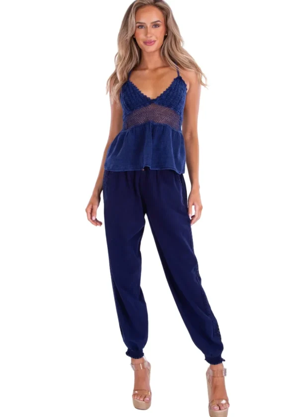 Mona' Crochet Cut Out Top