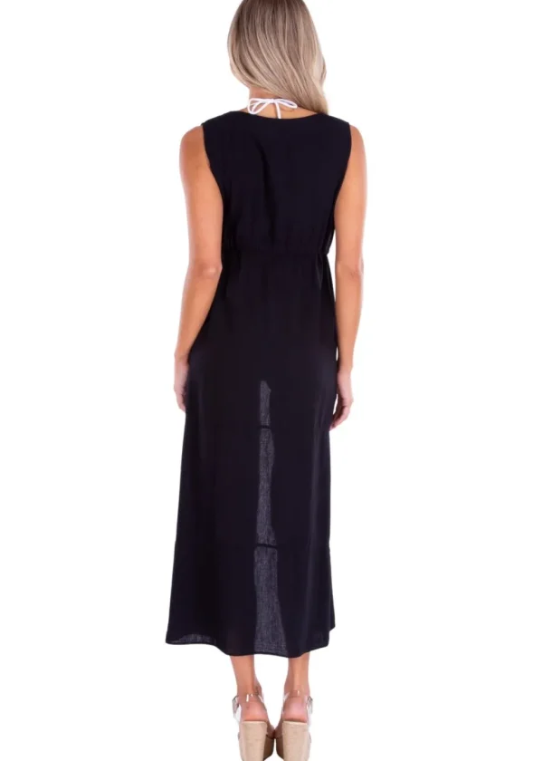 Natalie' Open Front Cover-Up Black
