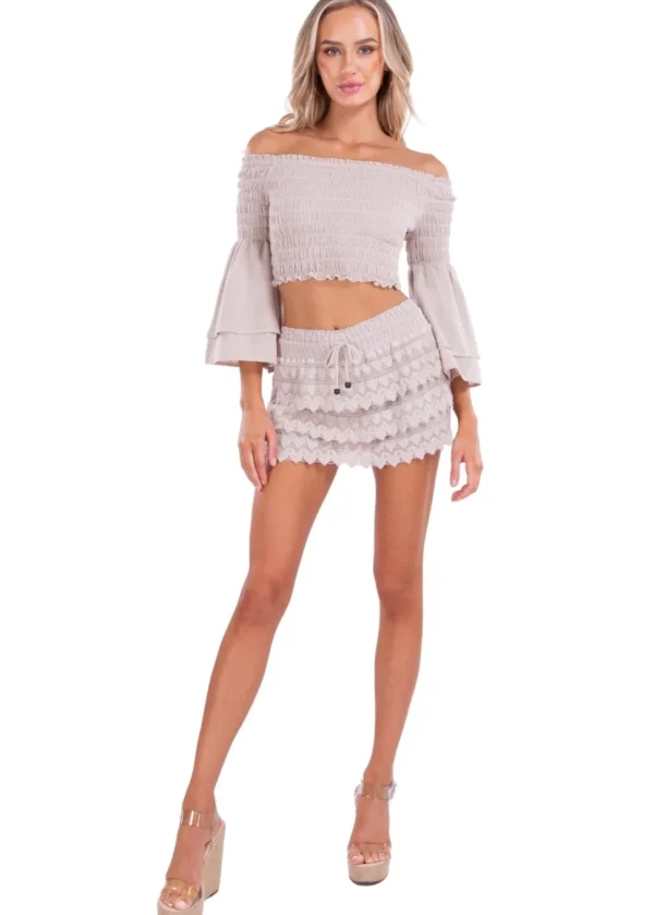 Polly' Tiered Crochet Skort