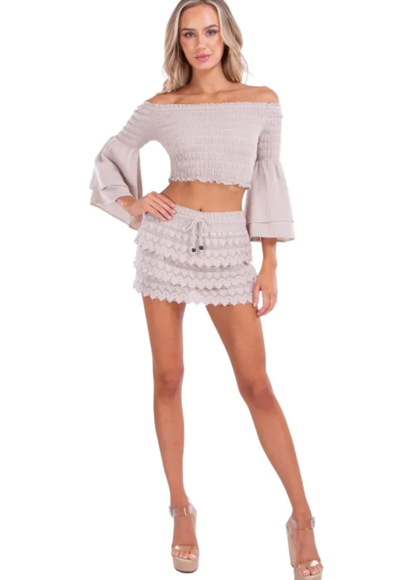 Polly' Tiered Crochet Skort