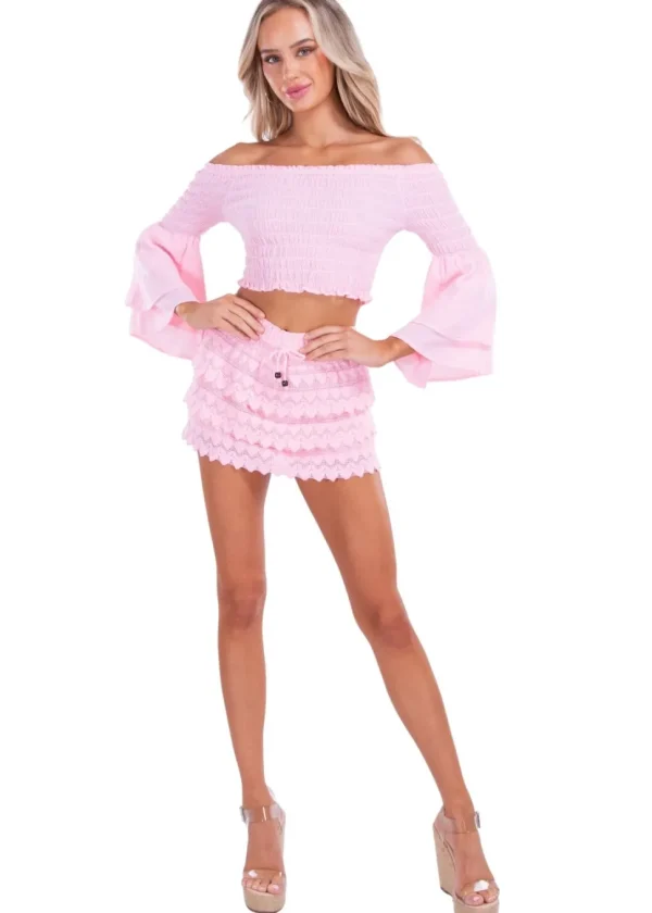 Polly' Tiered Crochet Skort