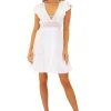 Quinn' Crochet Waist Dress White