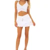 Rebecca' Collared Halter Top White