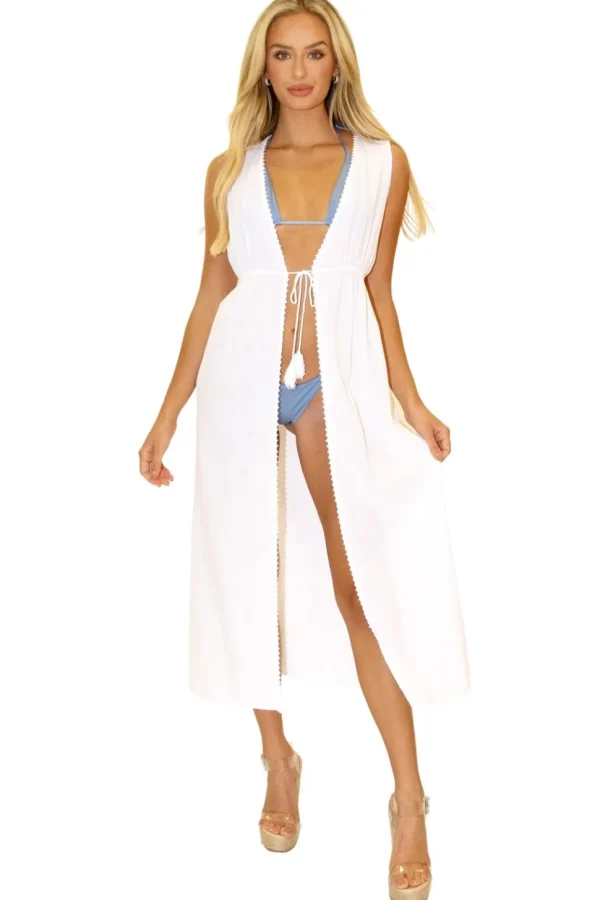 Roberta' Tie-Front Cover-Up White