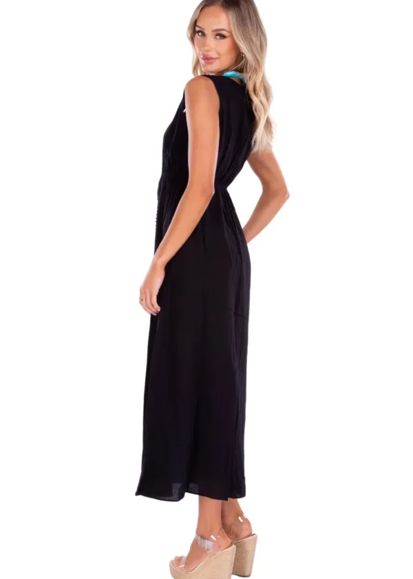 Roberta' Tie-Front Cover-Up Black