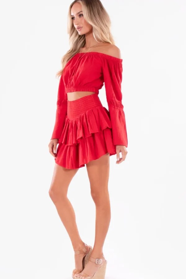 Ruth' Ruffle Mini Skirt
