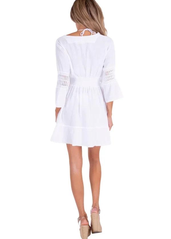 Rylie' Tie-Front Ruffle Hem Cover-Up