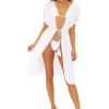 Sadie' Tie-Front Cover-Up White