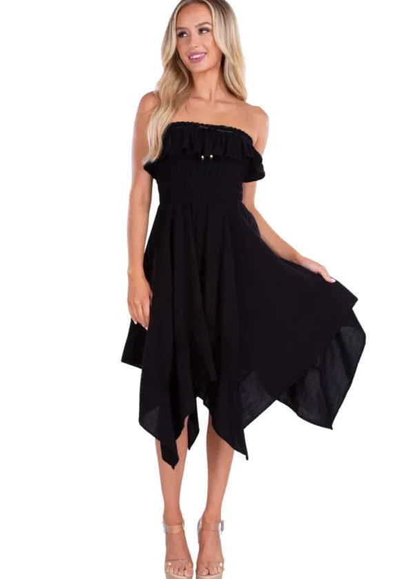 Sasha' Strapless Flowy Dress