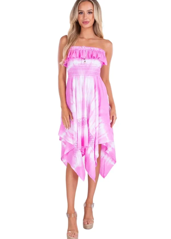 Sasha' Strapless Flowy Dress