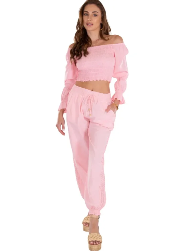 Scarlett' Side Crochet Joggers