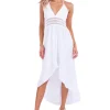 Serenity' High Low Dress White