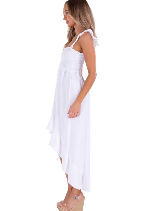 Susie' High Low Dress White
