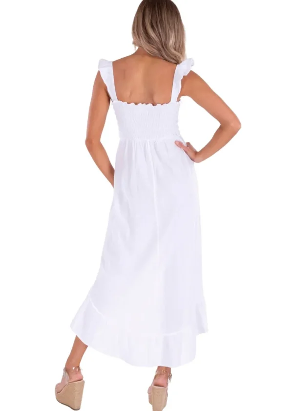 Susie' High Low Dress White