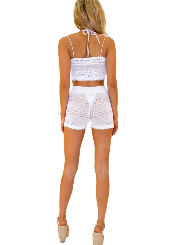 Tamera' Crochet Shorts White