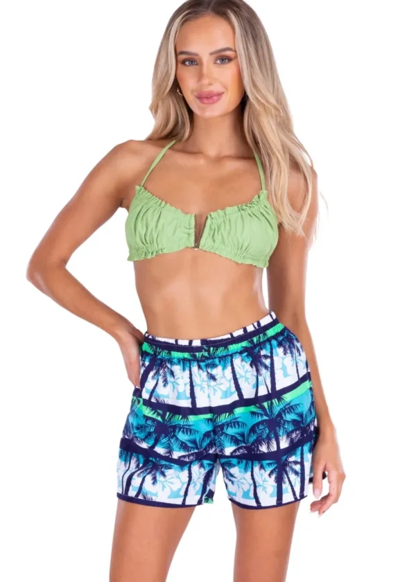 That Beach' Print Shorts Turquoise