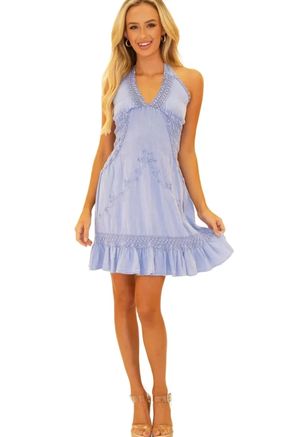 Zoey' Halter Mini Sundress